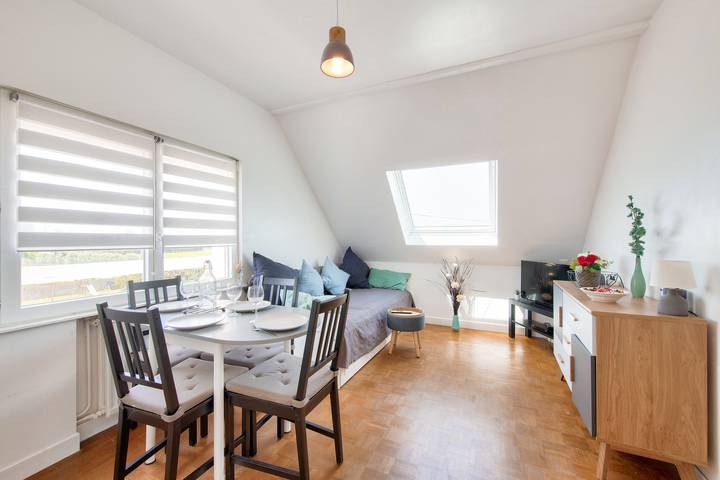 Appartement de vacances pour 5 personnes, avec Vue sur l’océan ainsi que Terrasse et Jardin