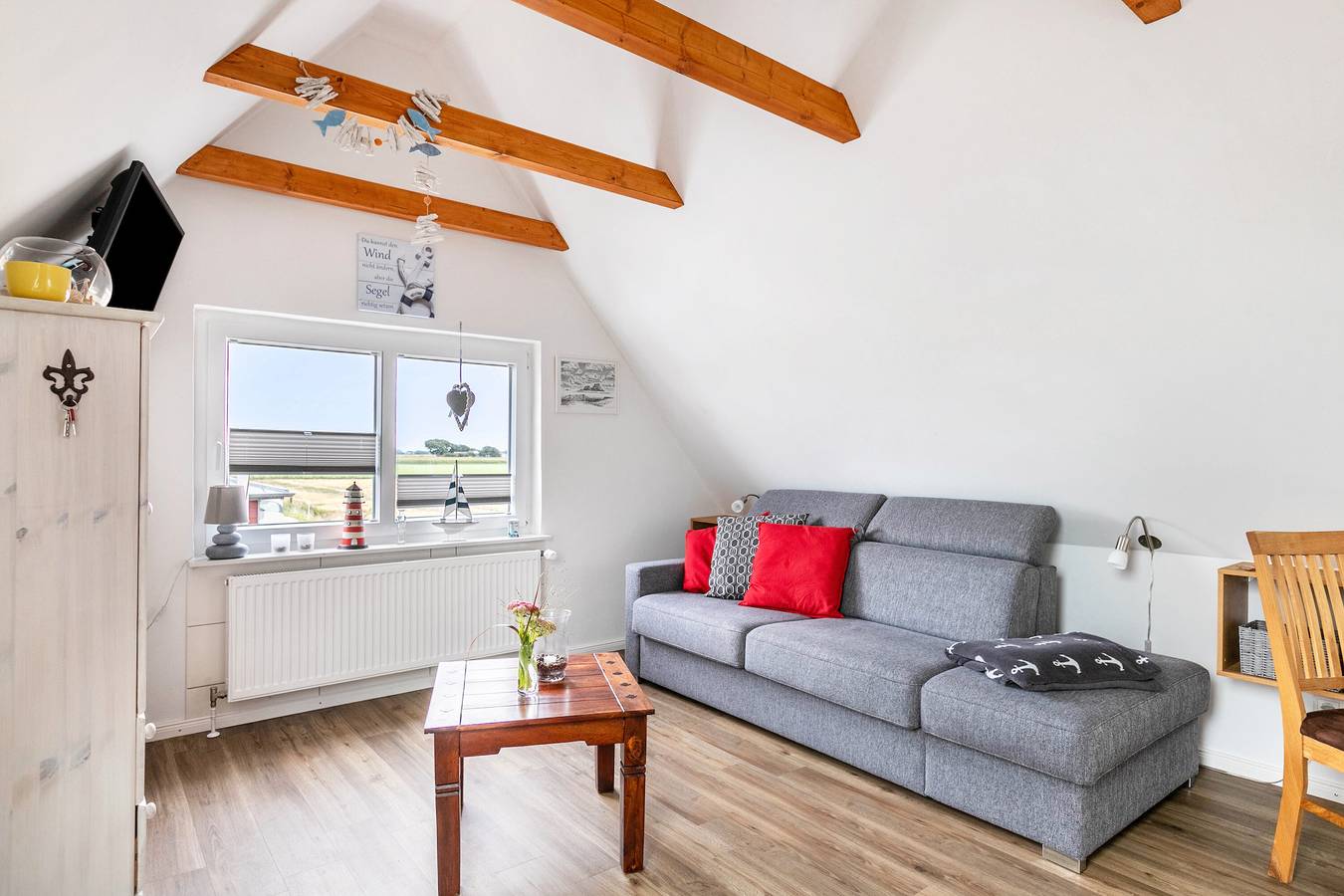 Ganze Wohnung, Ferienwohnung 'Huus Achtern Diek - 5' mit Privatterrasse und Wi-Fi in Nordstrand (Gemeinde), Nordstrand