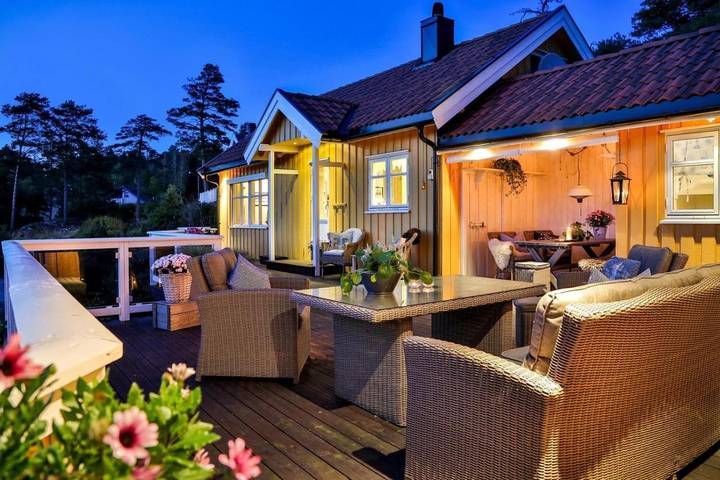 Ferienhaus für 8 Personen, mit Terrasse und Garten sowie Ausblick