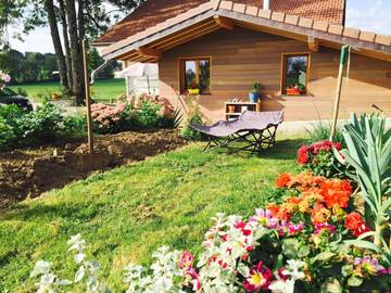 Gîte pour 5 personnes, avec vue et jardin à Orchamps-Vennes