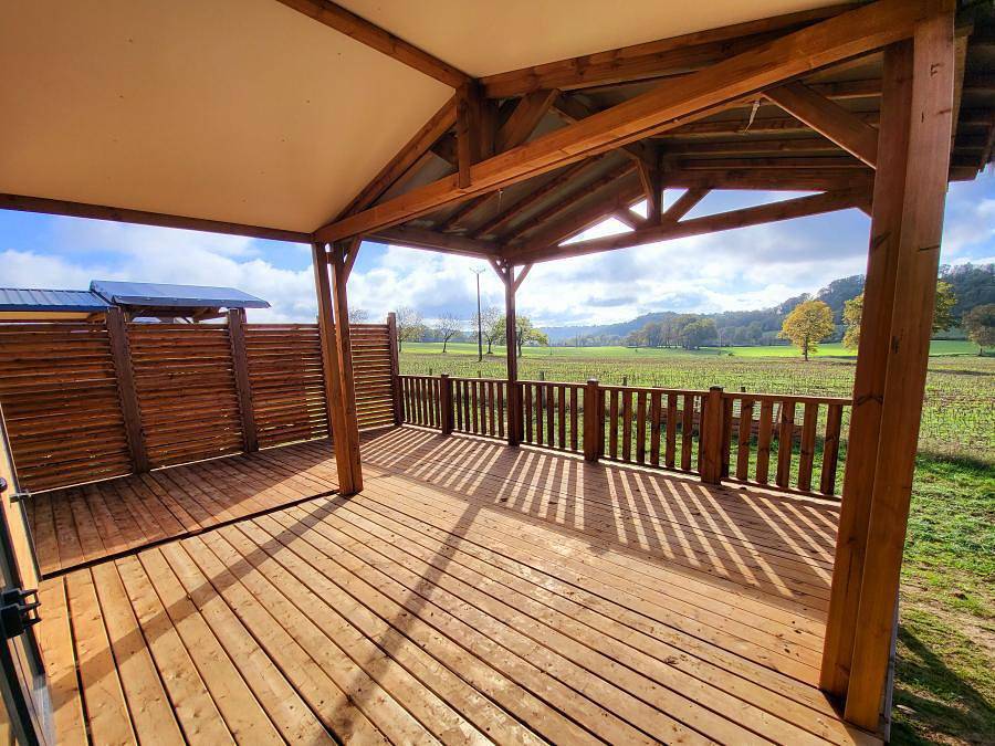 Camping Sites et Paysages - Le Ventoulou - Mobilheim 4 personen - Cottage Les Étoiles Occitanes (Ankunft Sonntag) in Thégra, Regionaler Naturpark Causses du Quercy