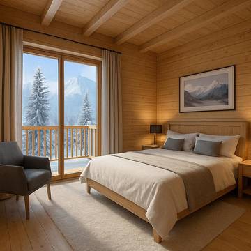 Chalet pour 14 personnes, avec jardin et vue à Saint-François-Longchamp