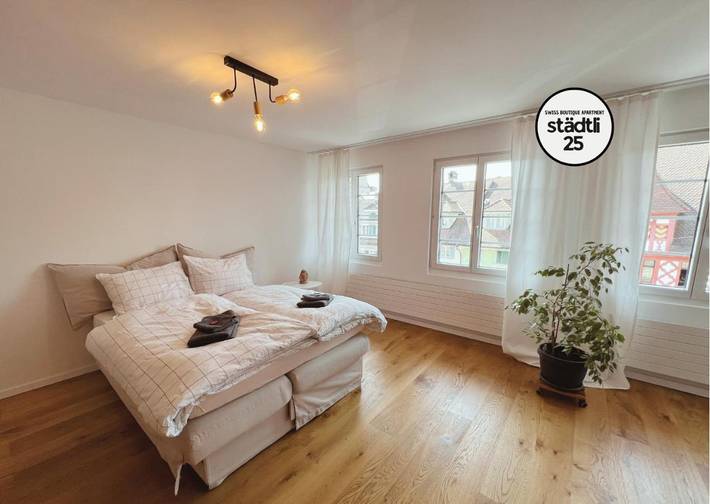 Appartement de vacances pour 4 personnes, avec Terrasse ainsi que Jardin et Vue