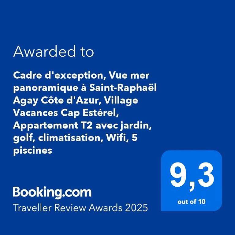 Appartement entier, Dans un cadre d'exception, Vue mer panoramique à Agay Côte d'Azur, Village Vacances Cap Esterel, 2 chambres, avec jardin, golf, climatisation, Wifi, 5 piscines in Cap Estérel, Saint-Raphaël