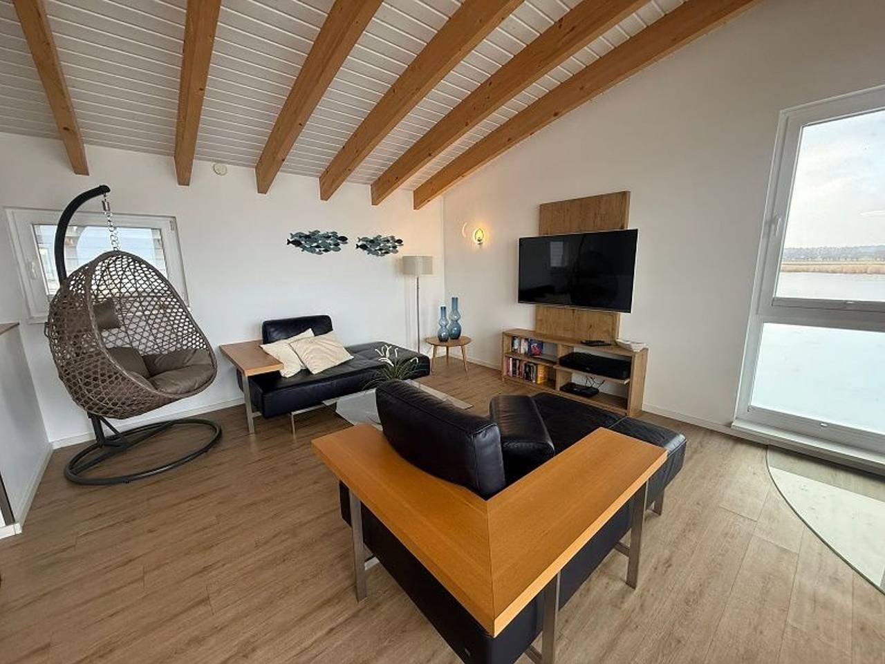 02. Floating Houses (105 m²) mit Kamin - Floating-House Nr. 6 Idun mit Kamin in Kröslin, Vorpommern Greifswald