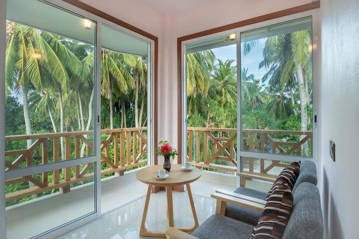 Ferienhaus für 3 Personen, mit Ausblick und Garten auf den Malediven