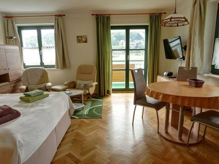 Ferienwohnung für 3 Personen, mit Balkon und Garten sowie Ausblick in Sächsische Schweiz - 4