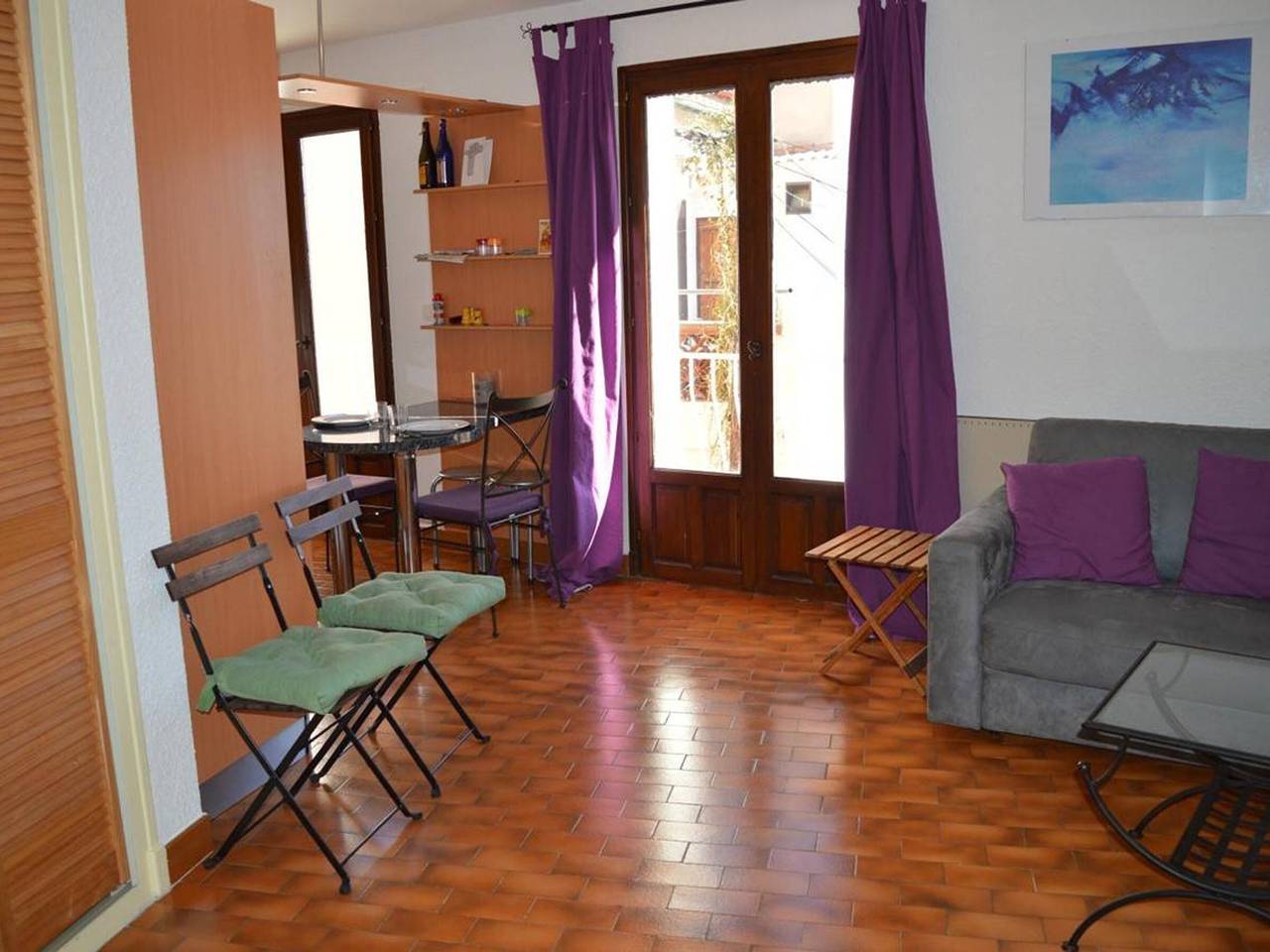 Ganze Wohnung, 2-Zimmer-Wohnung, 4 Schlafplätze, nahe Meer und Geschäften, Balkon, Haustiere erlaubt in La Côte Vermeille, Banyuls-sur-Mer