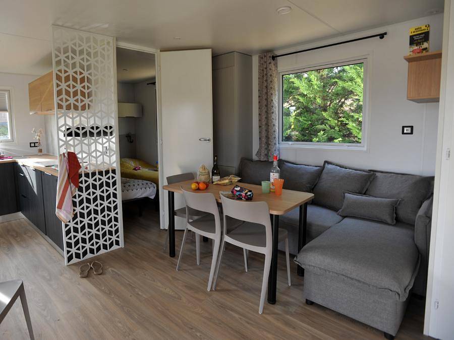 Camping Les Arches - Mobilheim 6 personen - Mobile Home Grand Large in Saint-Jean-le-Centenier, Ardèche