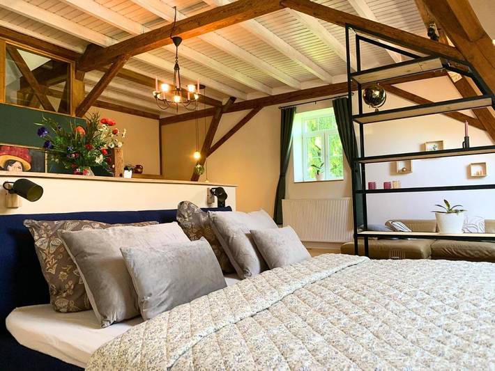 Ferienwohnung für 3 Personen, mit Garten und Ausblick