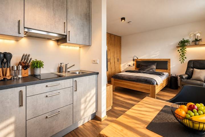 Ganzes Studio, Premium Apartment Stadtblick 8 mit Xxl-Balkon in Pfullendorf, Region Bodensee-Oberschwaben
