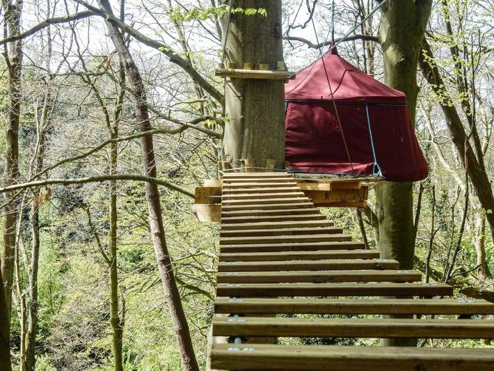 Camping pour 2 personnes, avec Terrasse ainsi que Jardin et Vue