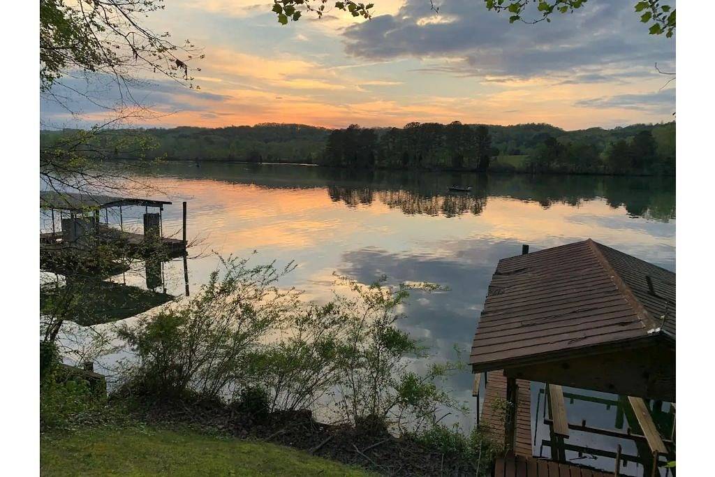 Lakefront Sunset Harbor on Watts Bar Boathouse and Dock in Rhea County