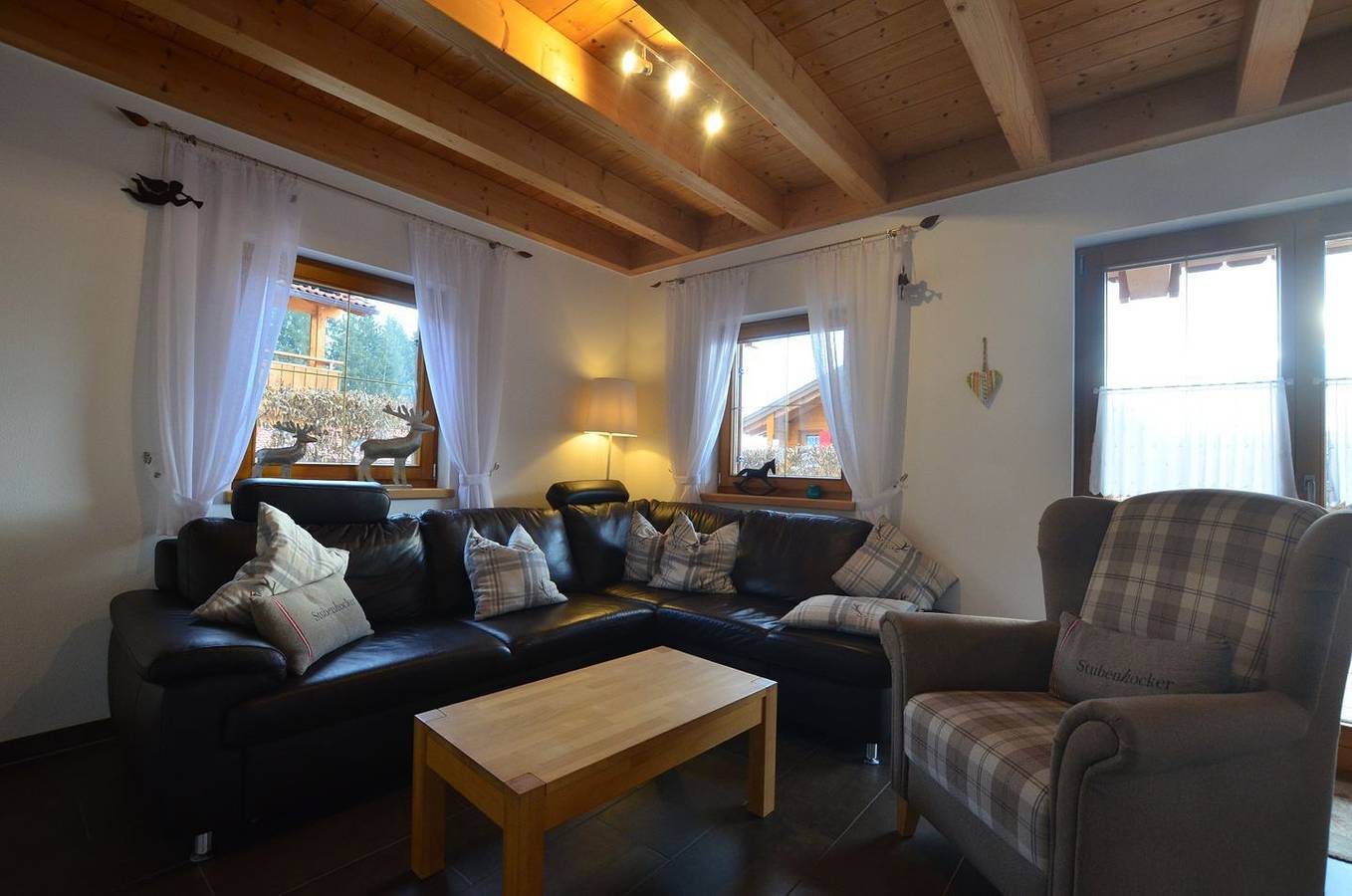 Freistehendes Ferienhaus mit Sauna, Berg- und Seeblick im Feriendorf am Lechsee in Lechbruck am See, Bayerisch Schwaben