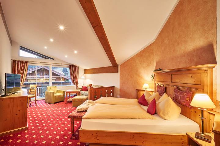 Hotel für 3 Personen, mit Balkon und Garten sowie Sauna, kinderfreundlich in Unterjoch - 4