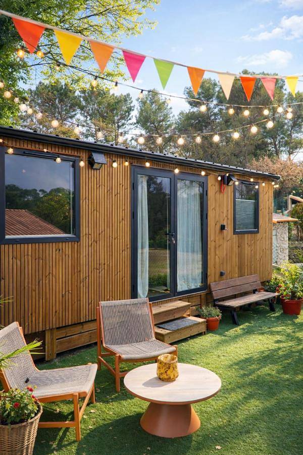 Chalet pour 3 personnes, avec jardin