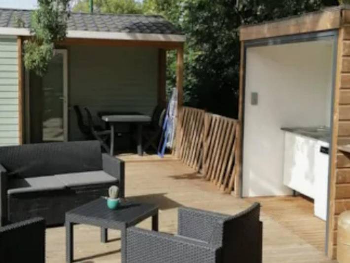 Camping le Moulin de Sainte-Anne  - Mobilheim 8 personen - Stamm in Villegly, Carcassonne und Umgebung