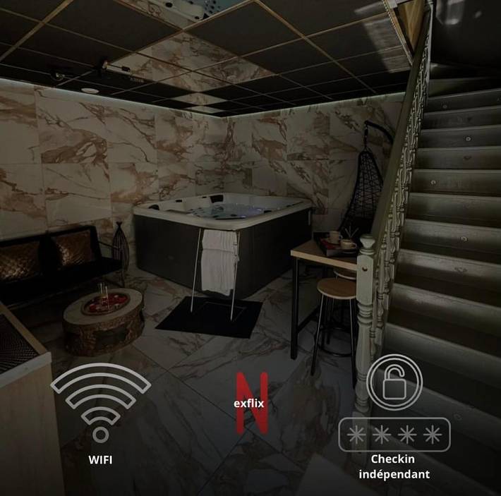 Gîte pour 2 personnes, avec jardin ainsi que terrasse et jacuzzi à Denain