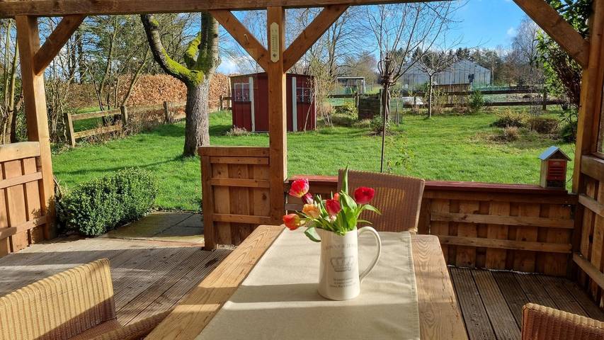 Ferienhaus für 3 Personen, mit Garten