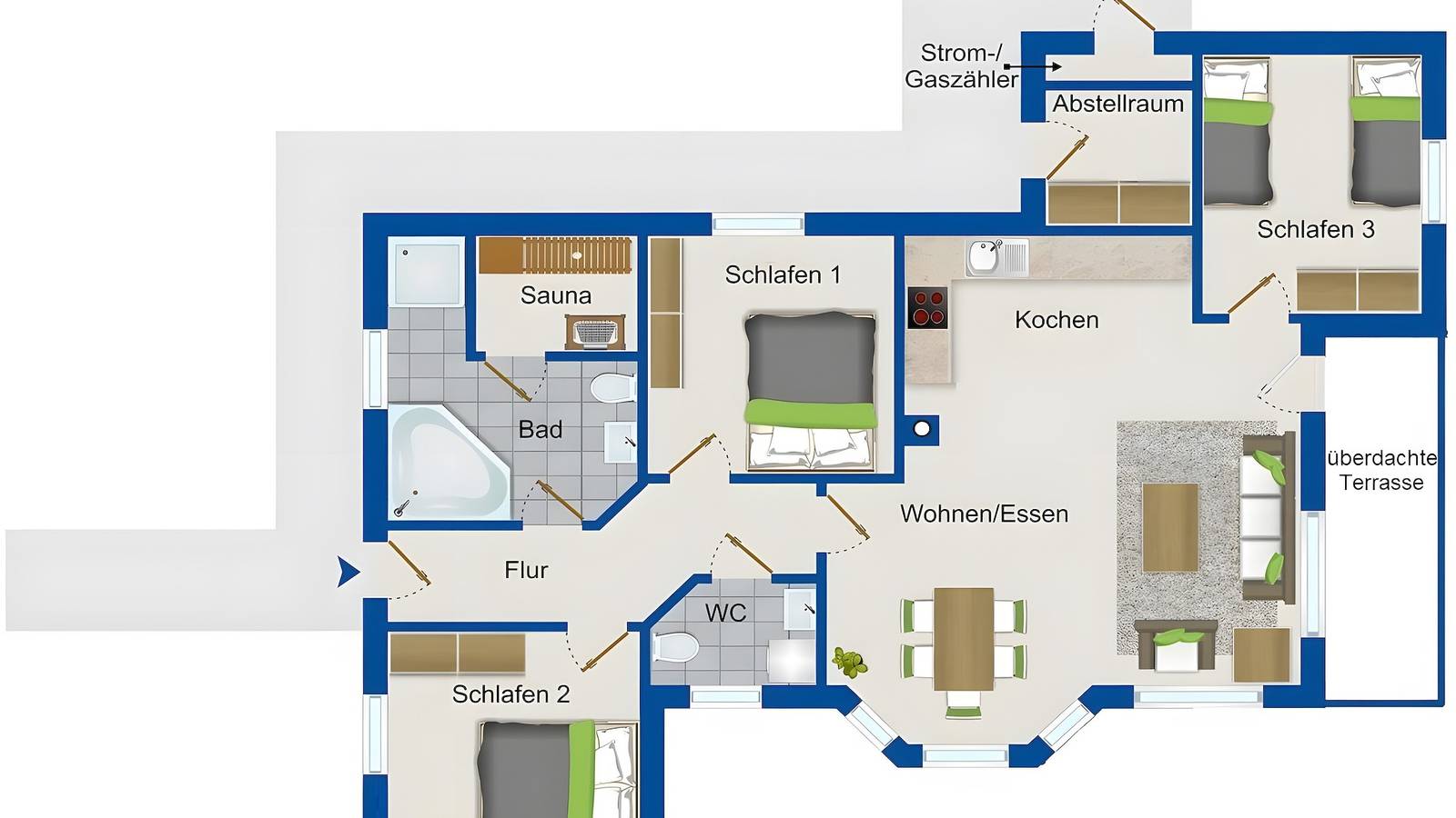 Ferienhaus Birkenlund mit privater Terrasse, Garten und Wlan in Otterndorf, zwei Hunde erlaubt in Otterndorf, Cuxland