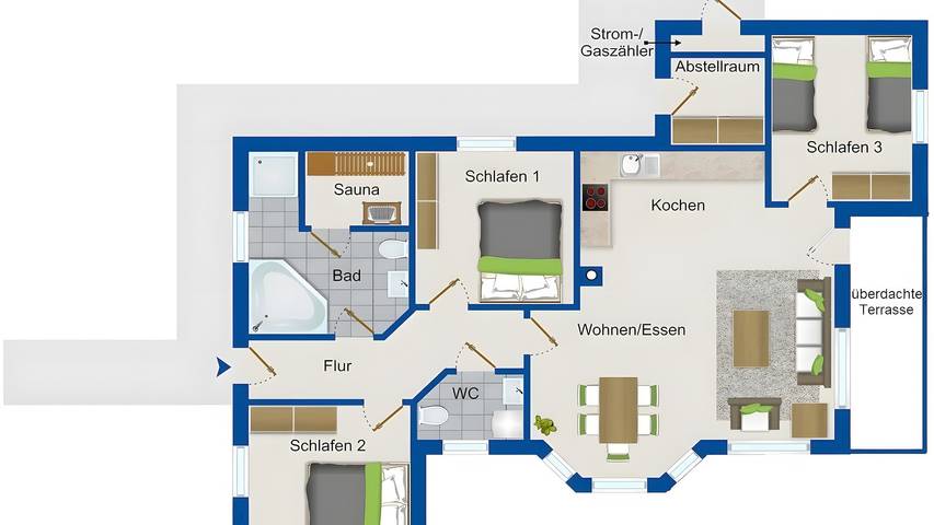 Ferienhaus für 6 Personen, mit Sauna und Garten in Unterelbe - 3