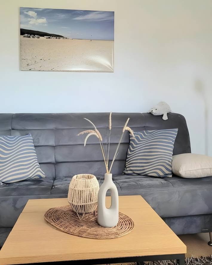 Ganze Wohnung, Ferienwohnung 'Kleine Krabbe Strandkorb Am Strand' mit Balkon und WLAN in Horumersiel, Wangerland