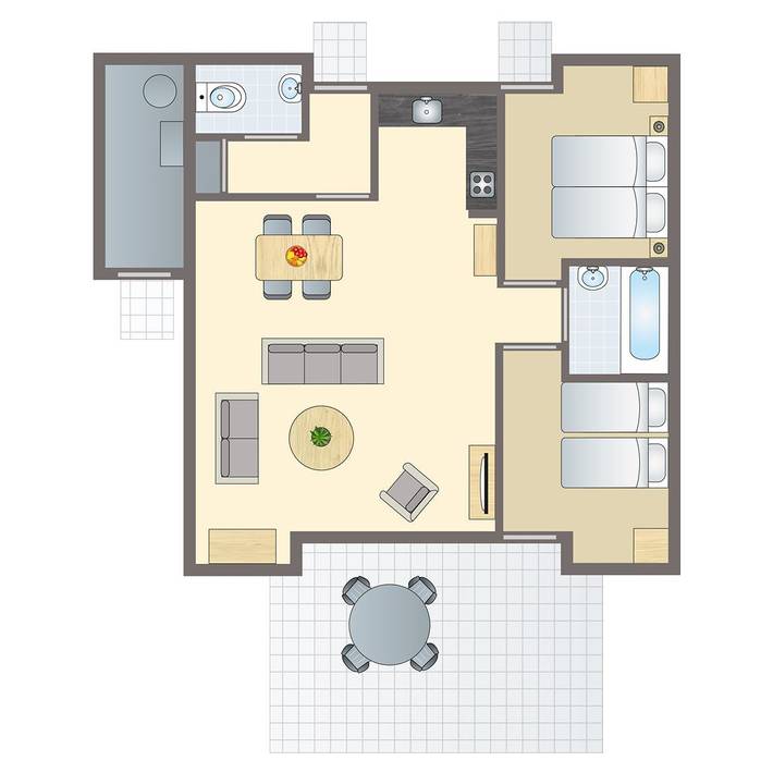 Vakantiehuis voor 4 personen, met balkon/terras en terras in Montferland