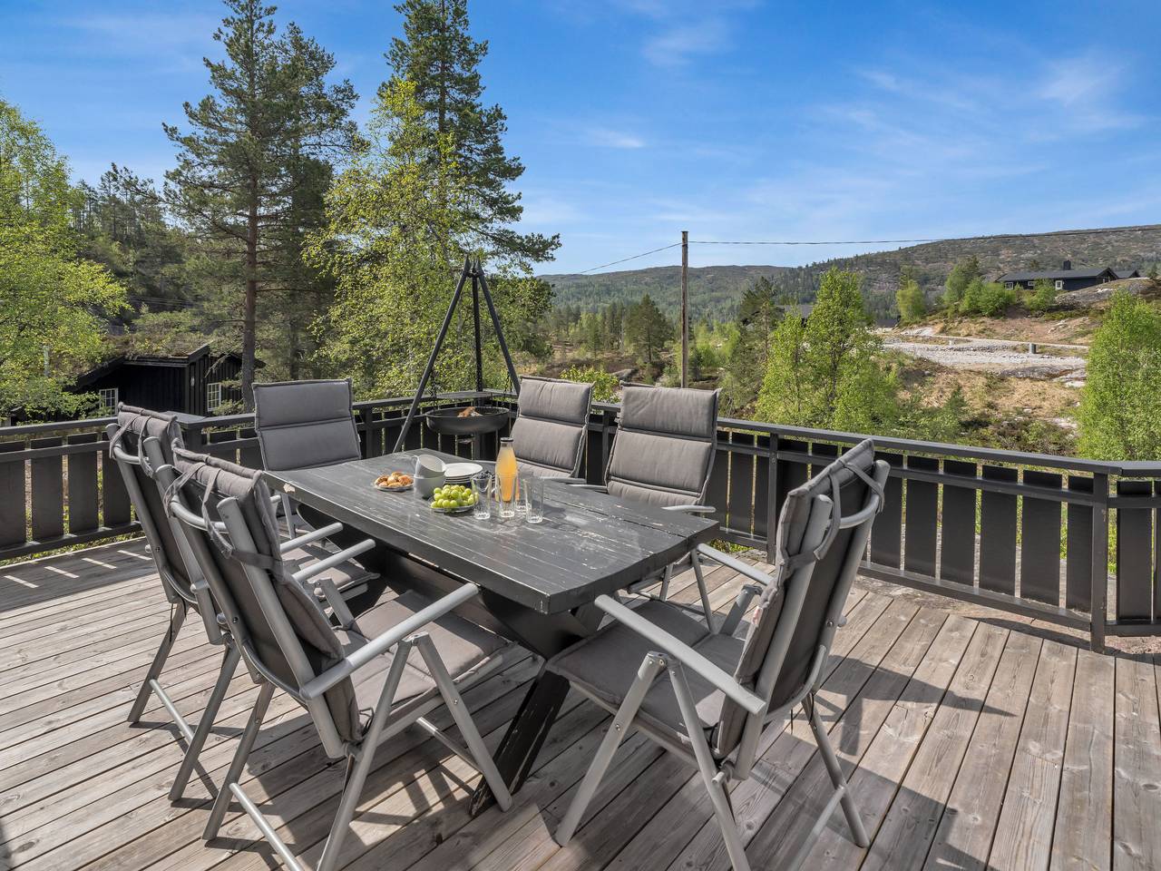 Feriehus for 6 personer med terrasse in Bortelid, Åseral