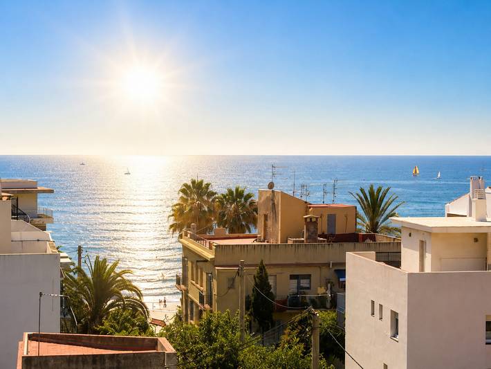 Appartamento intero, Appartamento vacanze per 6 persone con balcone in Platja Fonda (Sitges), Sitges