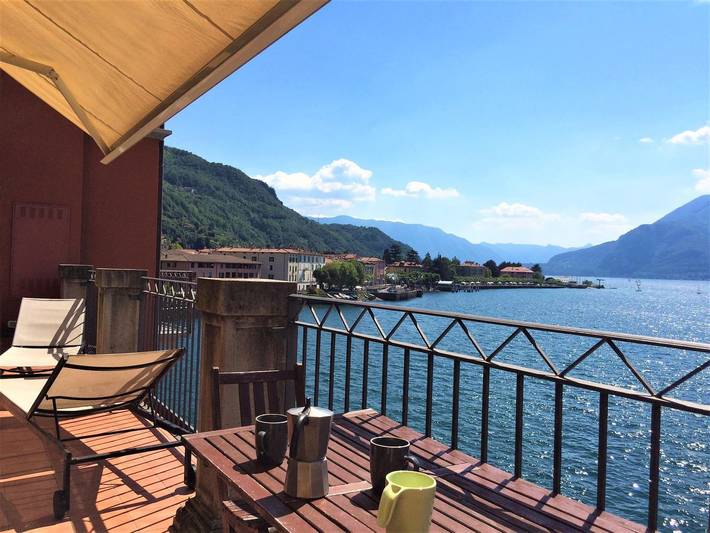 Ferienwohnung für 4 Personen, mit Balkon und Seeblick am Comer See