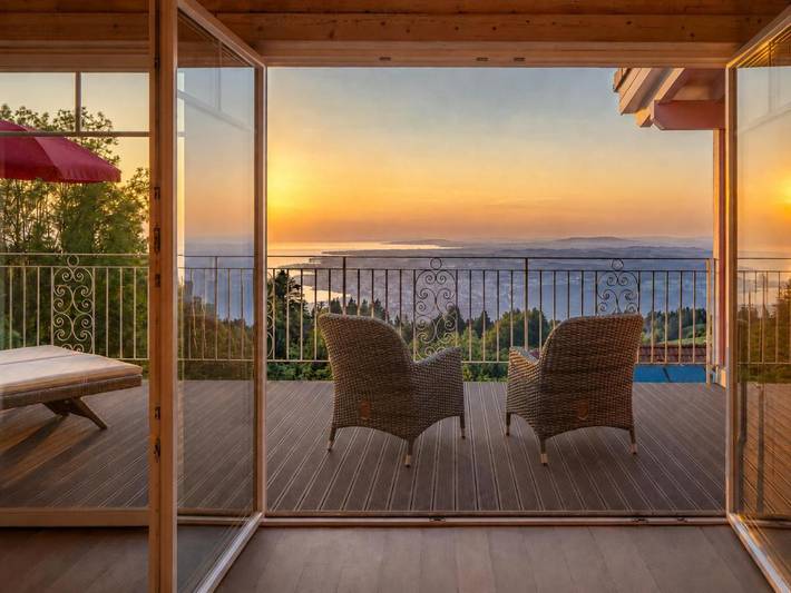 Ferienwohnung für 2 Personen, mit Garten und Ausblick sowie Seeblick - 1