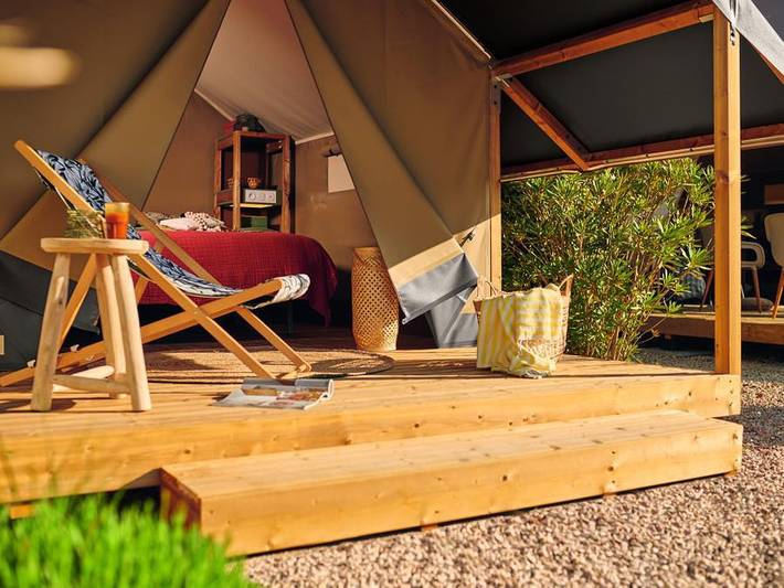 Camping Domaine De La Cigaliere - Wohnzelt auz holz 2 personen - Mini-Lodge (Unverbindliche Fotos: wird gerade eingerichtet) in Le Cannet-des-Maures, Draguignan Region