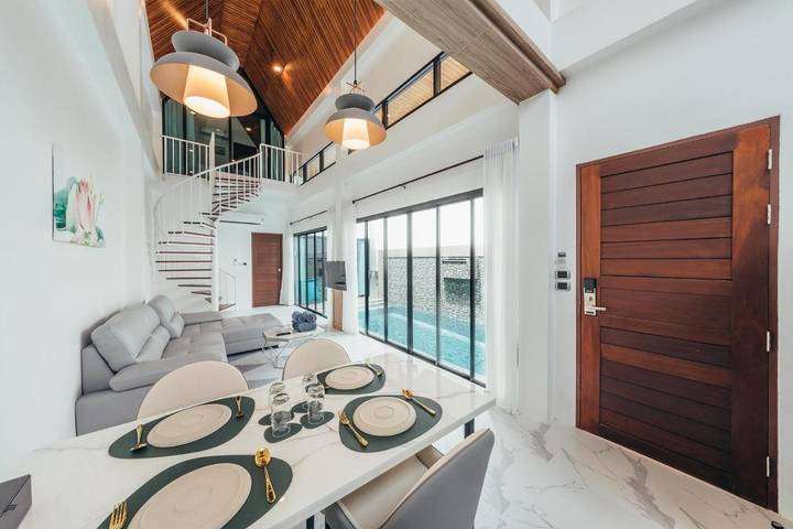 Villa pour 4 personnes, avec piscine ainsi que vue et jardin en Thailande