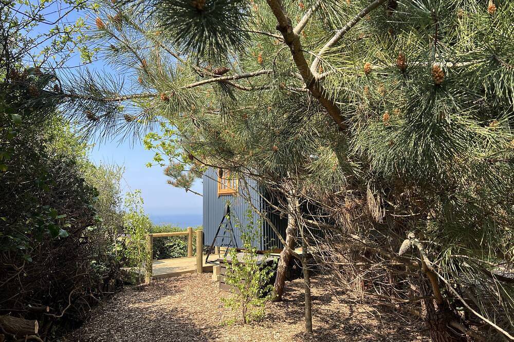 Seaside Bliss: Cosy Shepherd Hut with fire place, 10 mins from the beach in Guernsey