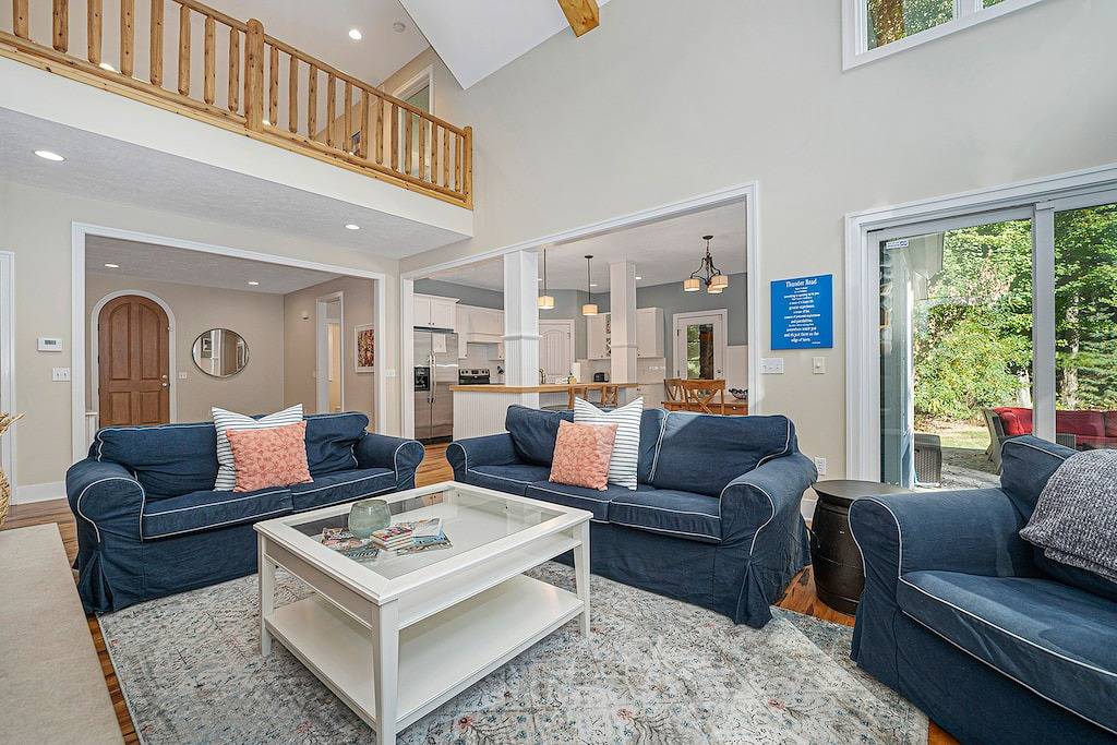 Spacious Home with Two Fireplaces, Game Room, & Private Pool - Walk to the Lake in Allegan County