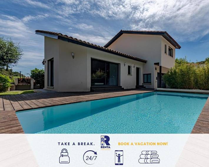 Villa pour 6 personnes, avec Terrasse ainsi que Jardin et Piscine