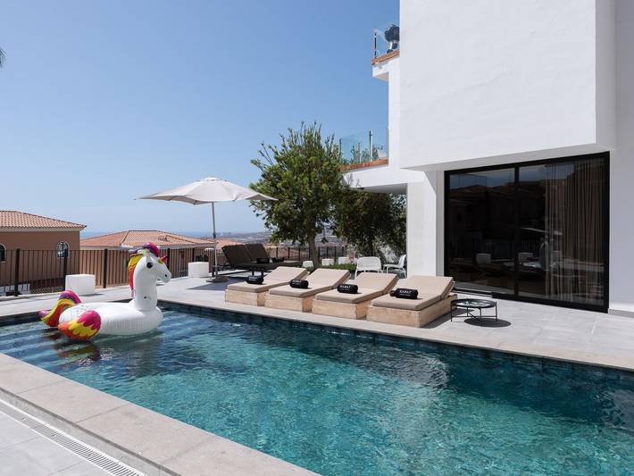 Ferienhaus für 10 Personen, mit Meerblick und Pool sowie Terrasse auf den Kanaren