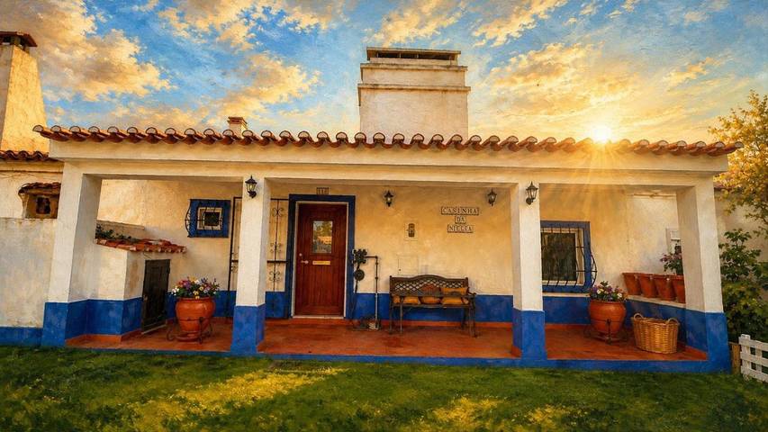 Apartamento para 4 personas, con Balcón y Terraza además de Jardín y Vistas en Estremoz