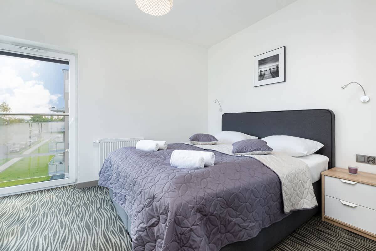 Ganze Wohnung, Ferienwohnung für 4 Personen mit Balkon/Terrasse in Ustronie Morskie, Polnische Ostsee