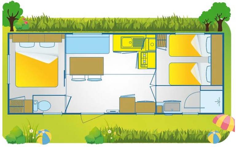 Ferienanlage Balatontourist Füred Mobilehome Happy Comfort für 5 Personen in Balatonfüred, Balatonfüredi járás