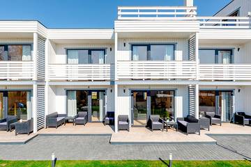 Ferienhaus mit Meerblick für 4 Personen, mit Sauna und Balkon sowie Garten in Polen
