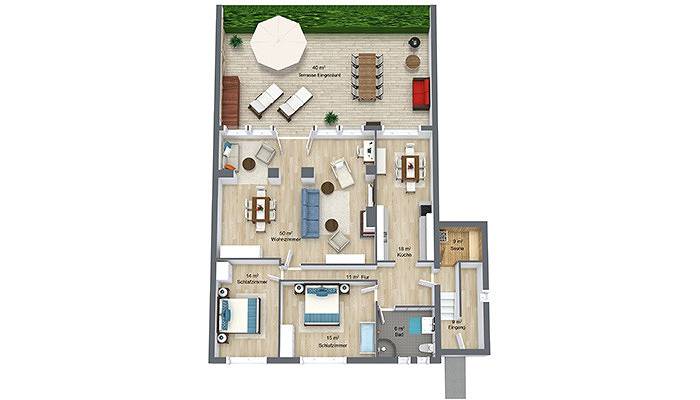 Ferienhaus für 6 Personen, mit Sauna und Garten in Drei Kaiserbäder - 2
