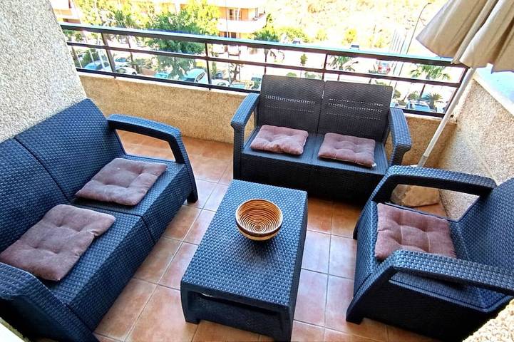 Chalet for 6 people, with pool and balcony as well as garden in Benalmádena