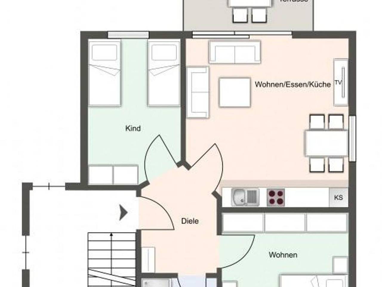 Ganze Ferienwohnung, Appartement Waterkant Spo 2 in St. Peter-Ording, Eiderstedt