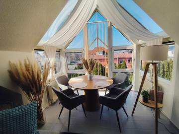 Ferienwohnung für 4 Personen, mit Garten und Ausblick in Zwenkau