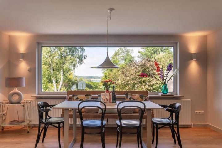 Ferienhaus für 6 Personen, mit Ausblick und Seeblick sowie Garten und Sauna, mit Haustier in Maasholm