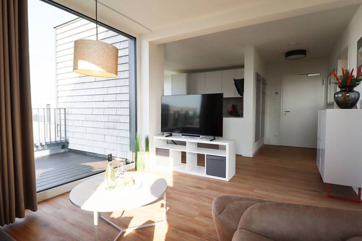 Ferienwohnung für 4 Personen, mit Balkon und Terrasse sowie Sauna in Marienleuchte