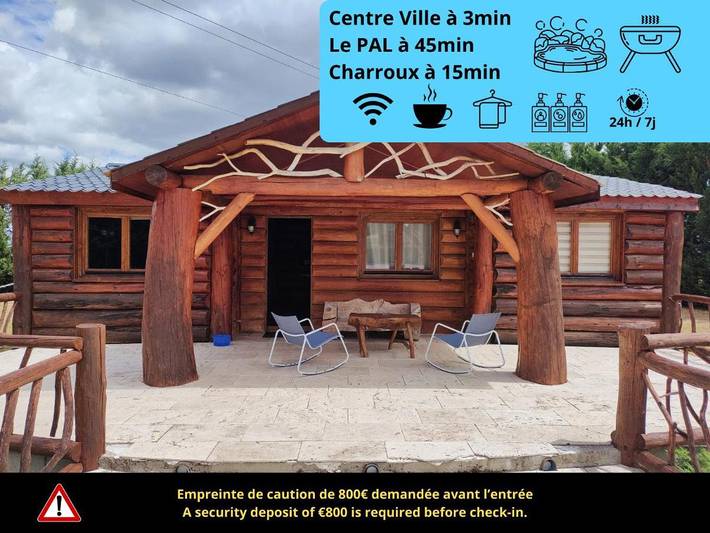 Gîte pour 6 personnes, avec Jacuzzi ainsi que Terrasse et Jardin à Saint-Pourçain-sur-Sioule