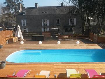 Maison d’hôte pour 5 personnes, avec terrasse et piscine ainsi que jacuzzi et sauna dans Condé-en-Normandie