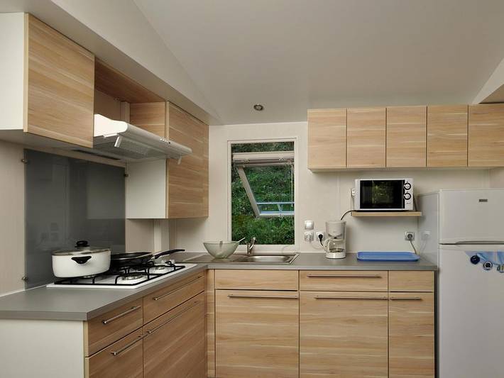 Flower Camping Le Conleau - Mobilhome 6 personnes - Mobil-home Bois Confort 31m² (3 chambres) Quartier piéton + terrasse 18m² + Tv + Nespresso in Vannes, Côte des Mégalithes